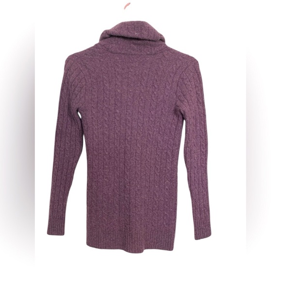 Lauren Ralph Lauren heather, wool blend  cardigan w front pockets - Picture 4 of 5